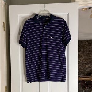 RLX Ralph Lauren Navy and Purple Polo Shirt. Wimbledon. Large